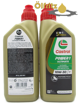 Castrol Power 1 Ultimate 4T 10W-30 (neues Design) Motorradöl 1l