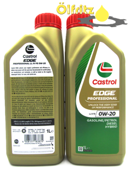 Castrol EDGE Professional LL IV FE 0W-20 (neues Design) Motoröl 1l
