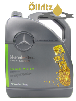 Original Mercedes Benz MB 229.52 5W-30 Motoröl 5l