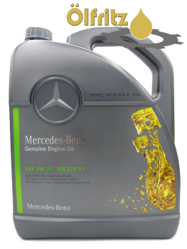 Original Mercedes Benz MB 229.51 5W-30 Motoröl 5l