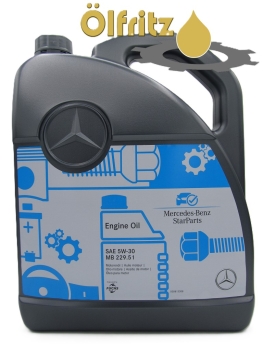 Original Mercedes Benz MB 229.51 5W-30 Motoröl 5l