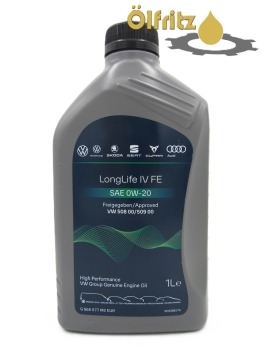 Original VW Fuel Economy LongLife IV (VW 508.00 / VW 509.00) 0W-20 Motoröl 1l