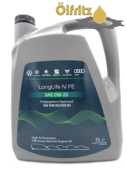 Original VW Fuel Economy LongLife IV (VW 508.00 / VW 509.00) 0W-20 Motoröl 5l