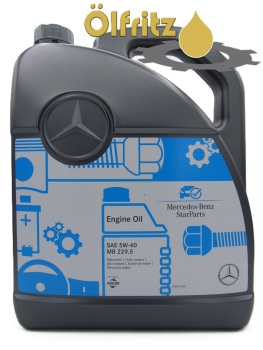 Original Mercedes Benz MB 229.5 5W-40 Motoröl 5l