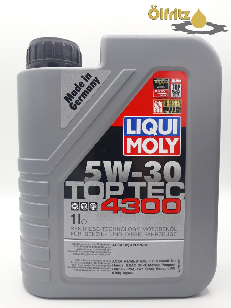 Liqui Moly Top Tec 4300 5W-30 Motoröl 1l - Motoröle für alle Fahrzeuge