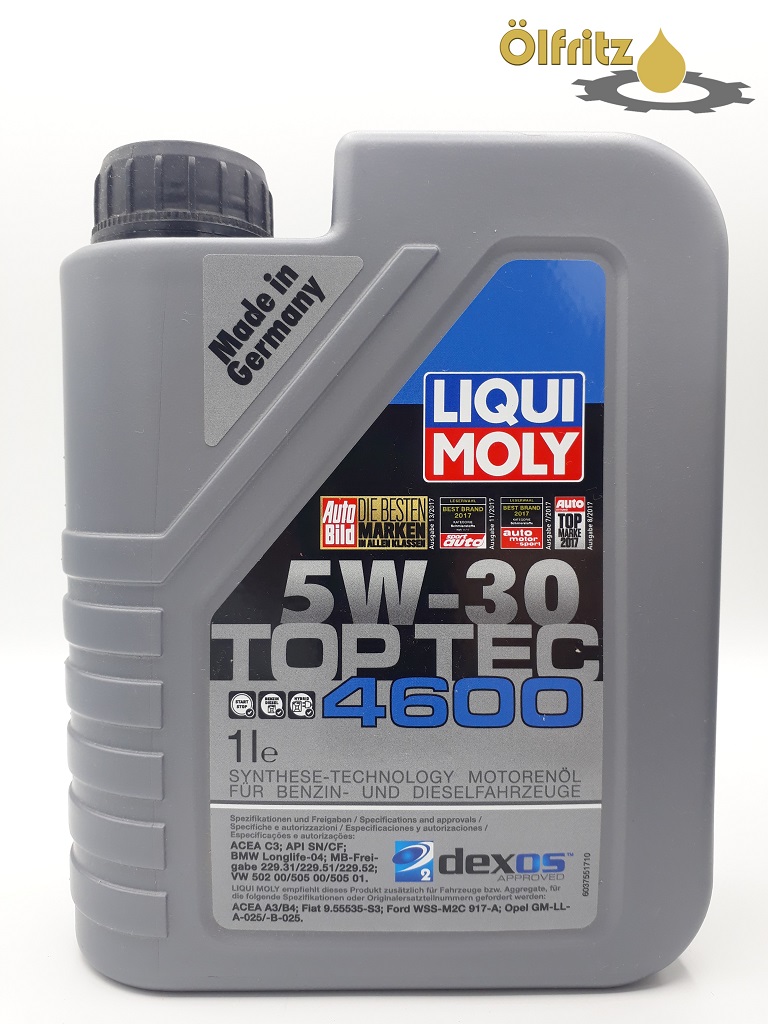 Liqui Moly Top Tec 4600 5W-30 Motoröl 1l - Motoröle für alle Fahrzeuge