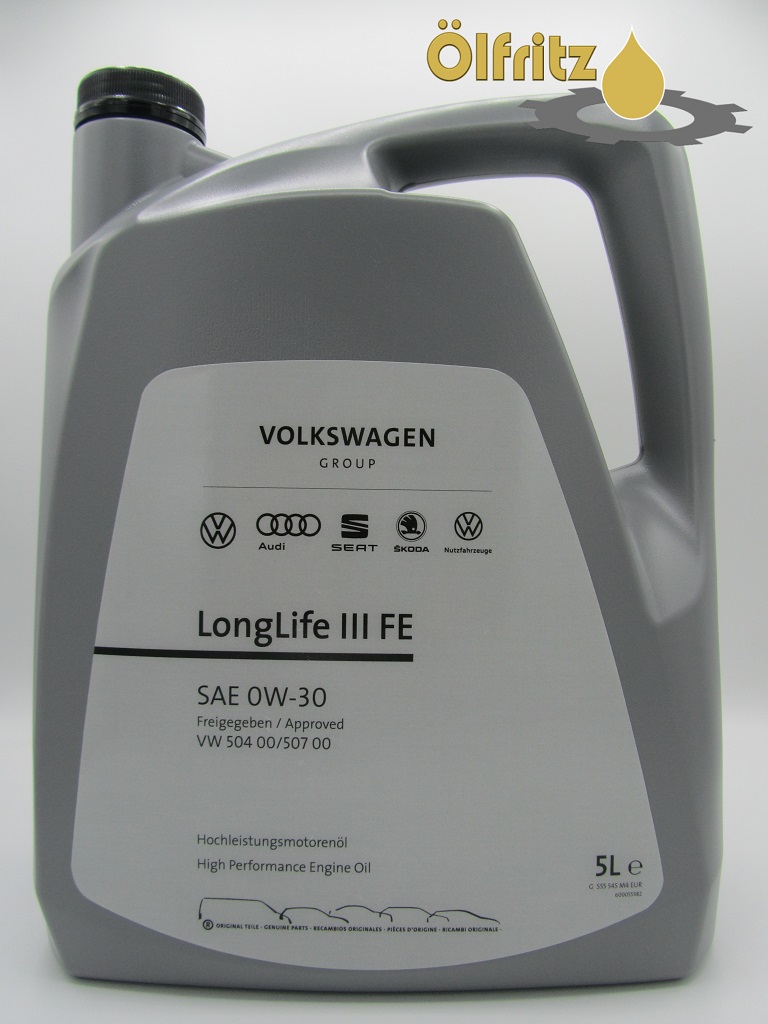 Original VW High Performance LongLife III VW 504 00 VW 507 00 FE 0W 
