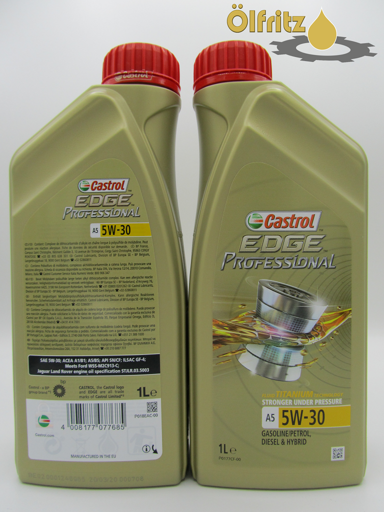 Castrol EDGE Professional A5 5W-30 Titanium Technology Motoröl 1l -  Motoröle für alle Fahrzeuge