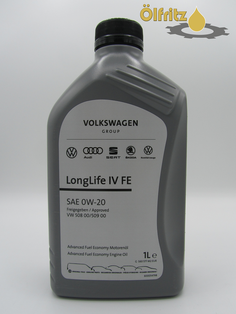 Original VW Fuel Economy LongLife IV (VW 508.00 / VW 509.00) 0W-20 Motoröl  1l - Motoröle für alle Fahrzeuge