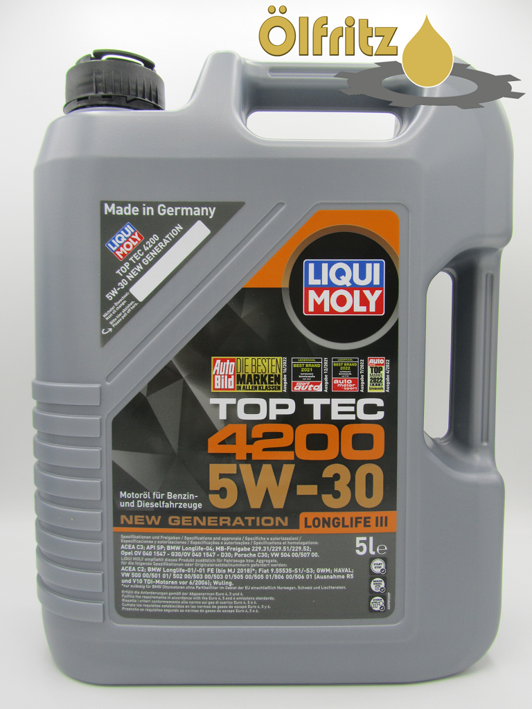 Liqui Moly Top Tec 4200 5W-30 Motoröl 5l - Motoröle für alle Fahrzeuge