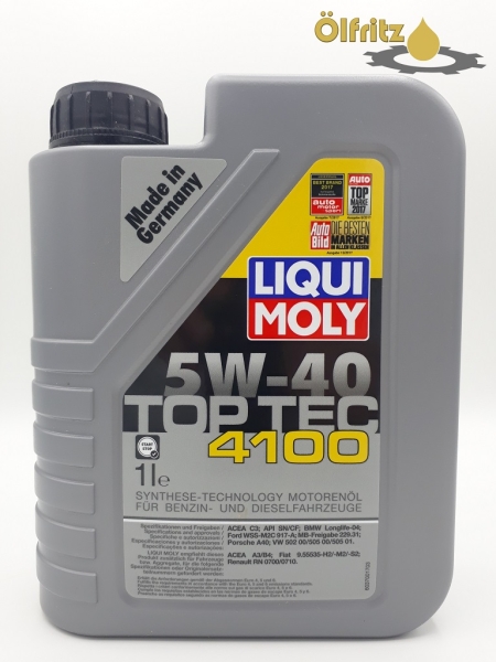 Liqui Moly Top Tec 4100 5W-40 Motoröl 1l