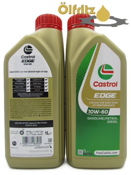Castrol EDGE 10W-60 (neues Design) Motoröl 1l