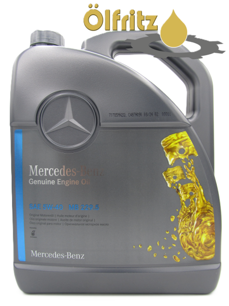 Original Mercedes Benz MB 229.5 5W-40 Motoröl 5l