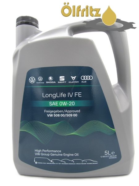 Original VW Fuel Economy LongLife IV (VW 508.00 / VW 509.00) 0W-20 Motoröl 5l